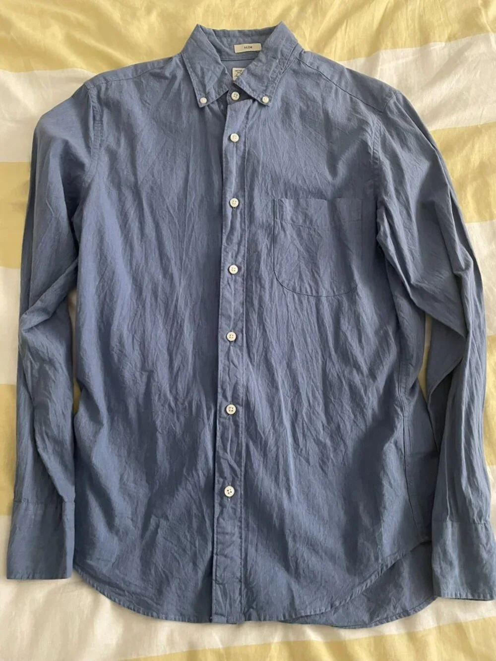 J. Crew Mens Slim Secret Wash Shirt (S)